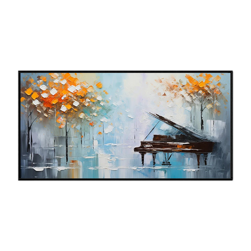 Handmade Oil Painting Palette Knife Tree Oil Painting On Canvas Wall Art Decoration Modern Piano Abstract Landscape Artwork Wall Pictures Decor For Home Office Decor